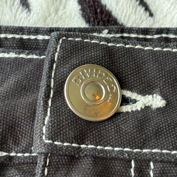 NWT Divided By H&M Woman’s 2 Black Denim Mimi Skirt With White Stitching - Picture 4 of 7